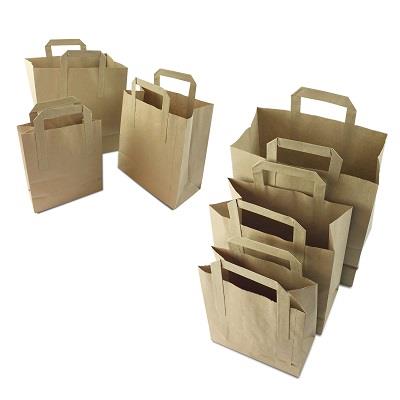 Kraft Paper SOS Bags (Brown & White)